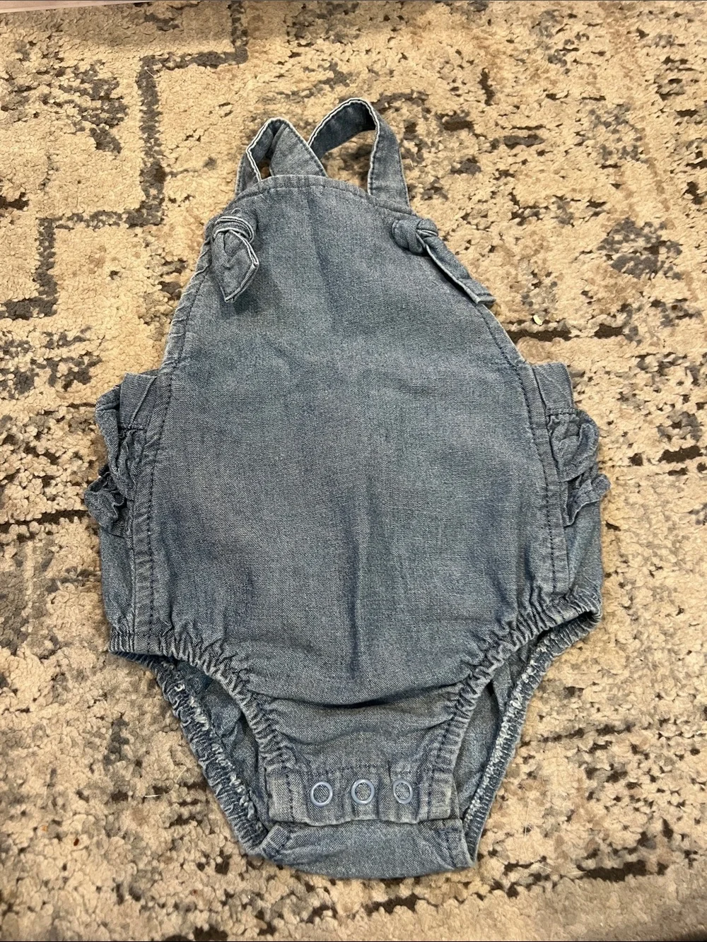 Carter's Denim-Style Blue Baby One-Piece Bodysuit
